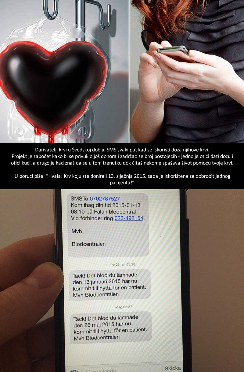 U Švedskoj darivateljima krvi šalju OVO kad iskoriste njihovu dozu