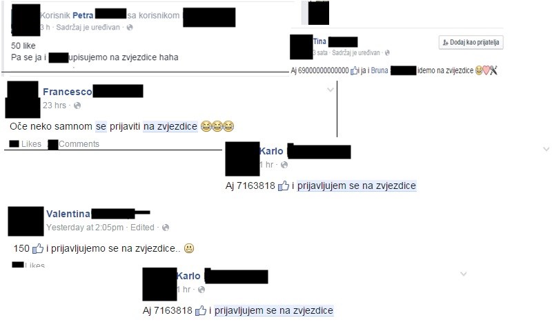 Galerija:prijave na zvjezdice u toku.