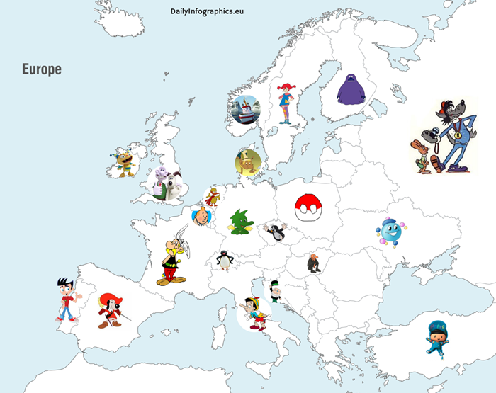 Najpopularniji europski likovi iz crtića, prepoznajete li ih?