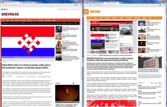 Dvije verzije dnevnog