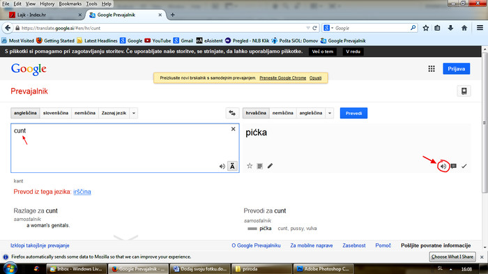 Zezancija s google prevoditeljem.
