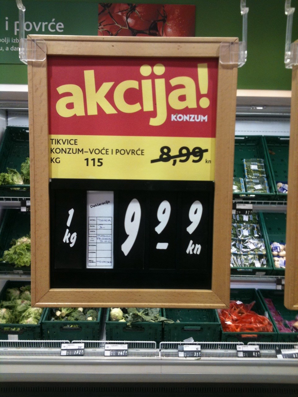 Akcija u Konzumu! Tikvice za tikvane!