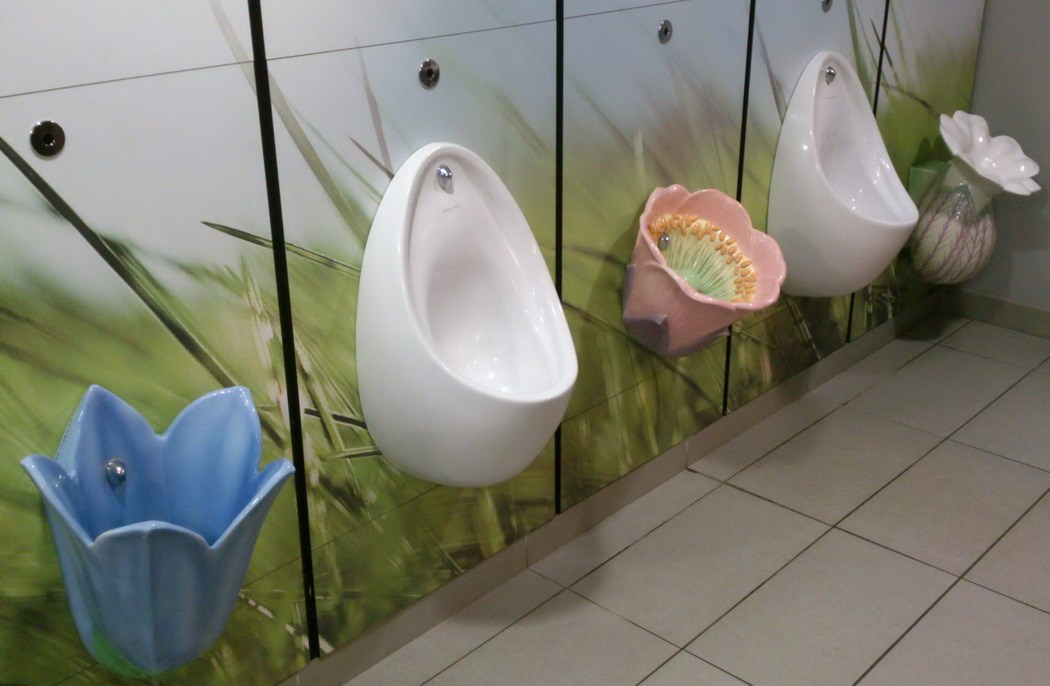 Kad žena uređuje muški WC