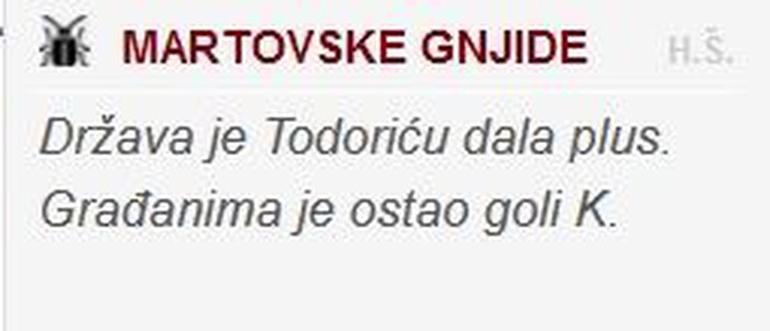 Građanima ostao K....