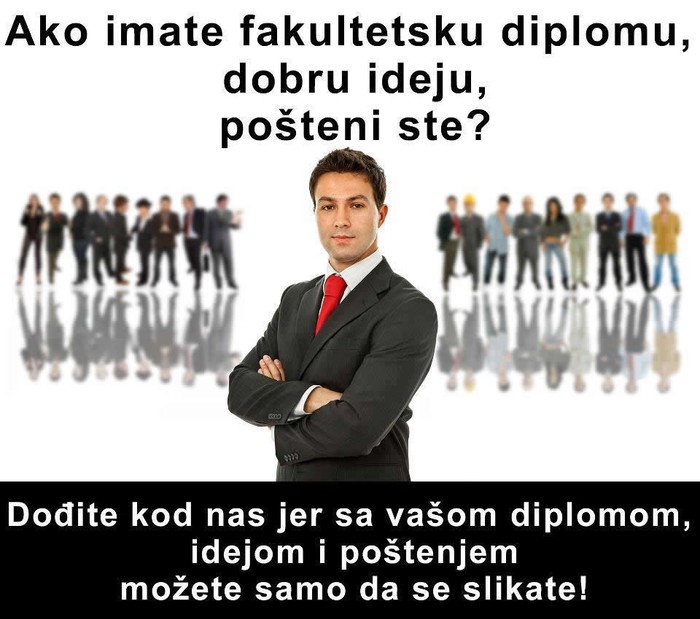 Genijalna reklama - s diplomom se možeš samo slikat!