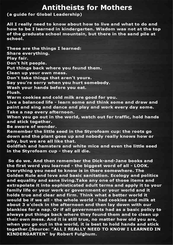 Sve što trebaš za život naučio si u vrtiću