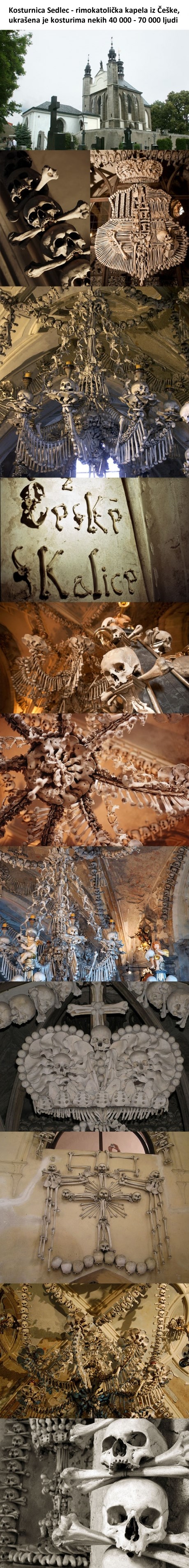 Crkva ukrašena kosturima mrtvaca