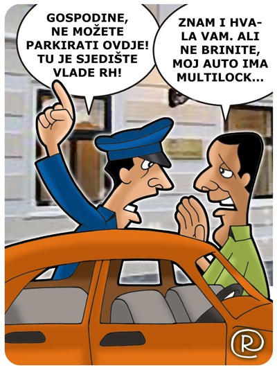 Zabrana parkiranja ispred vlade RH