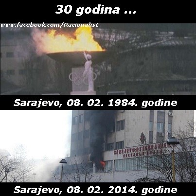 Plamen u Sarajevu nekad i sad