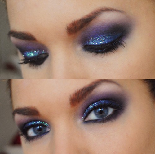 Ljubičasto plavi make up. :)