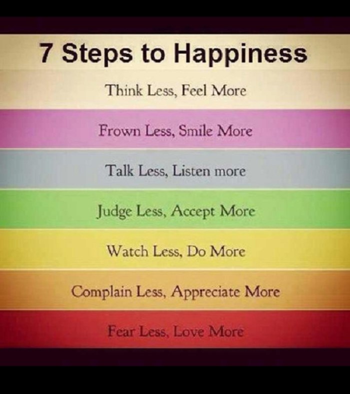 7 steps to happiness