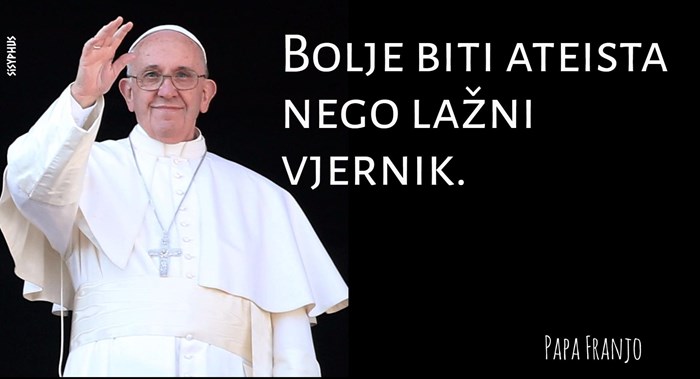 E moj Franjo, da tek vidiš hrvatske "vjernike"...