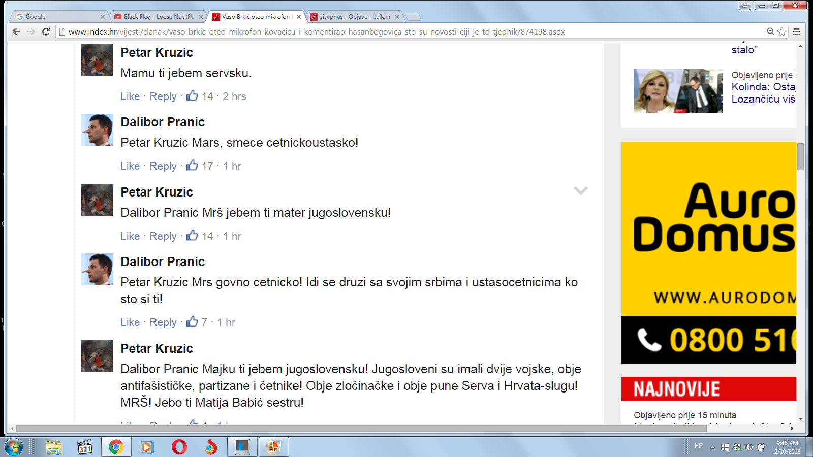 Meanwhile in Croatia ...