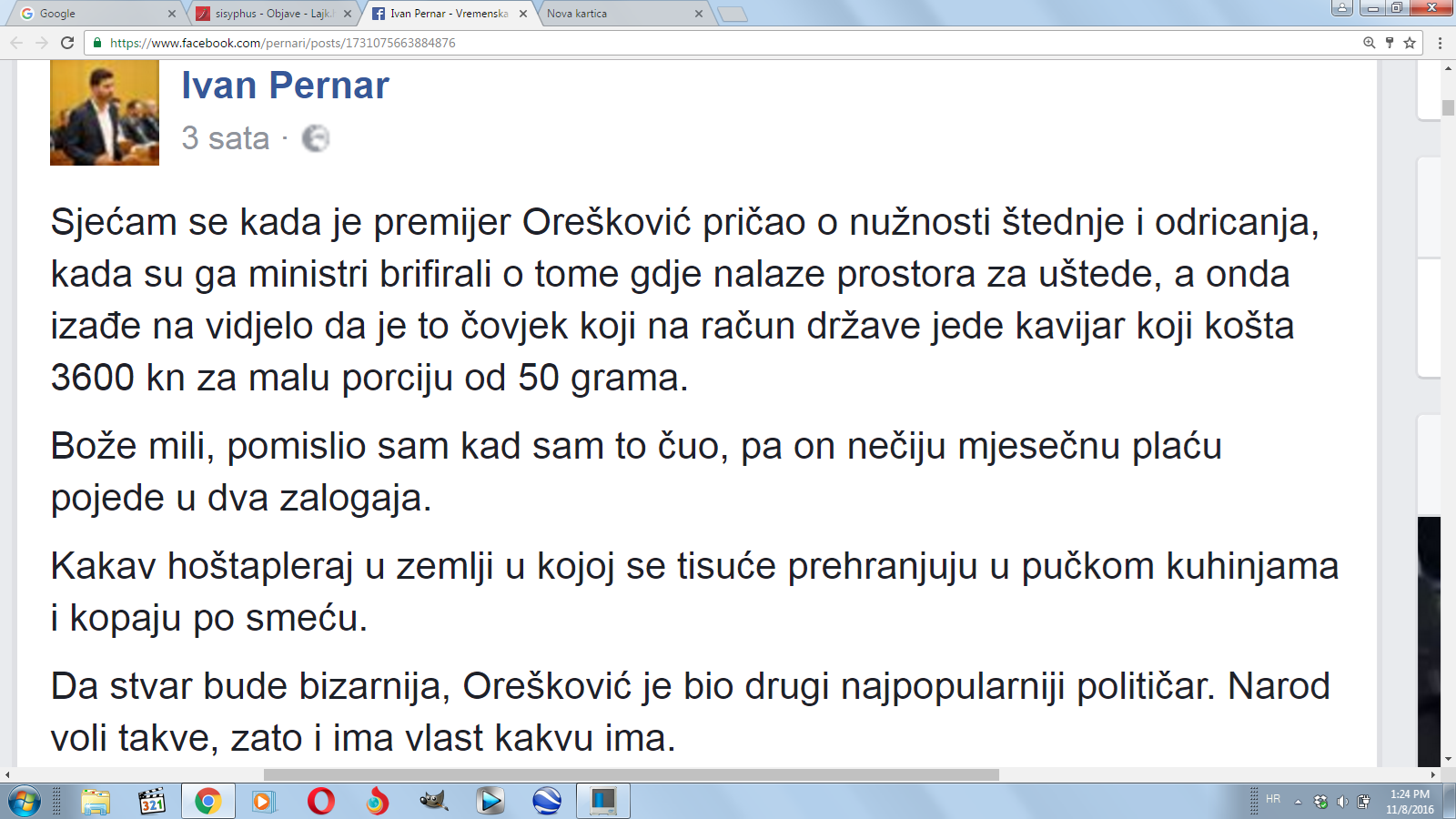 A Pernaru, ne volim te, ali kanadskog kokošara još manje...
