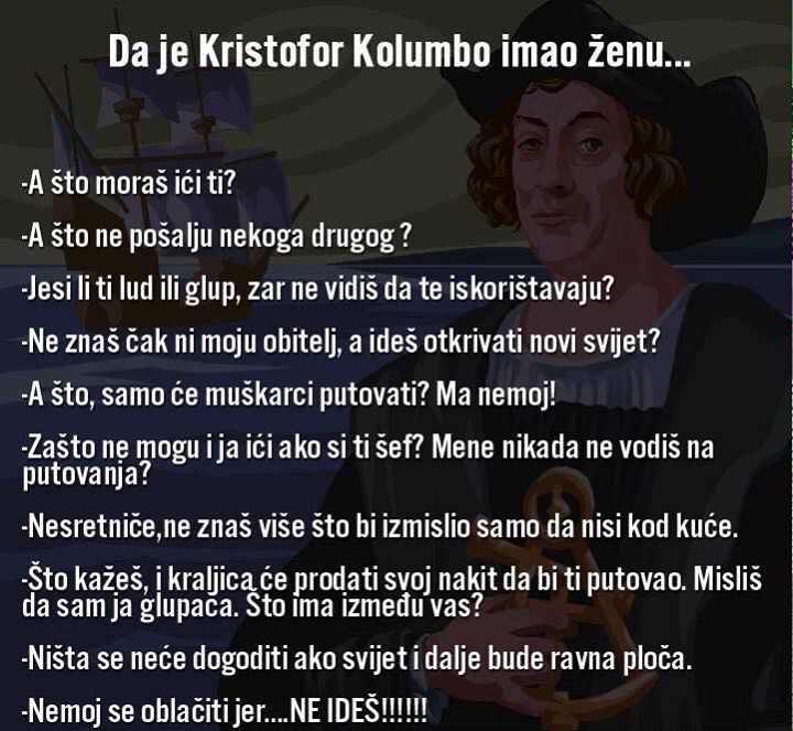 Da je Kolumbo imao ženu..
