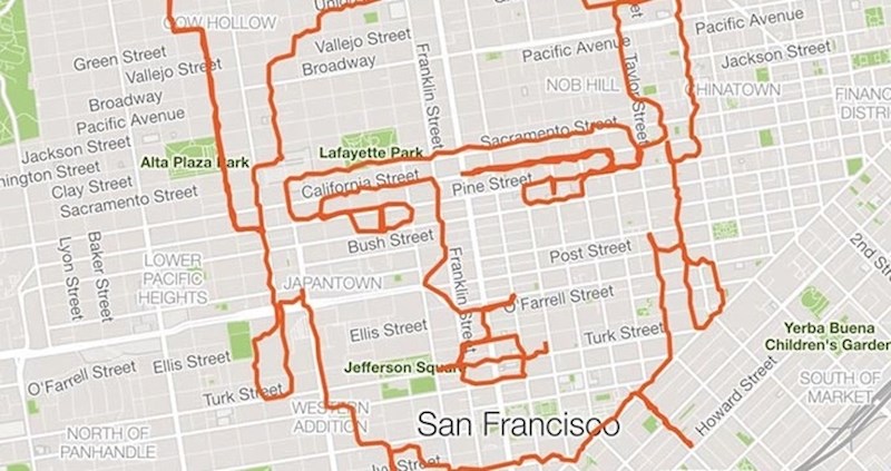Trkač iz San Francisca koristi ulice kao platno i stvara umjetnička djela svojom putanjom trčanja