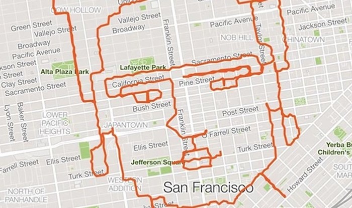 Trkač iz San Francisca koristi ulice kao platno i stvara umjetnička djela svojom putanjom trčanja