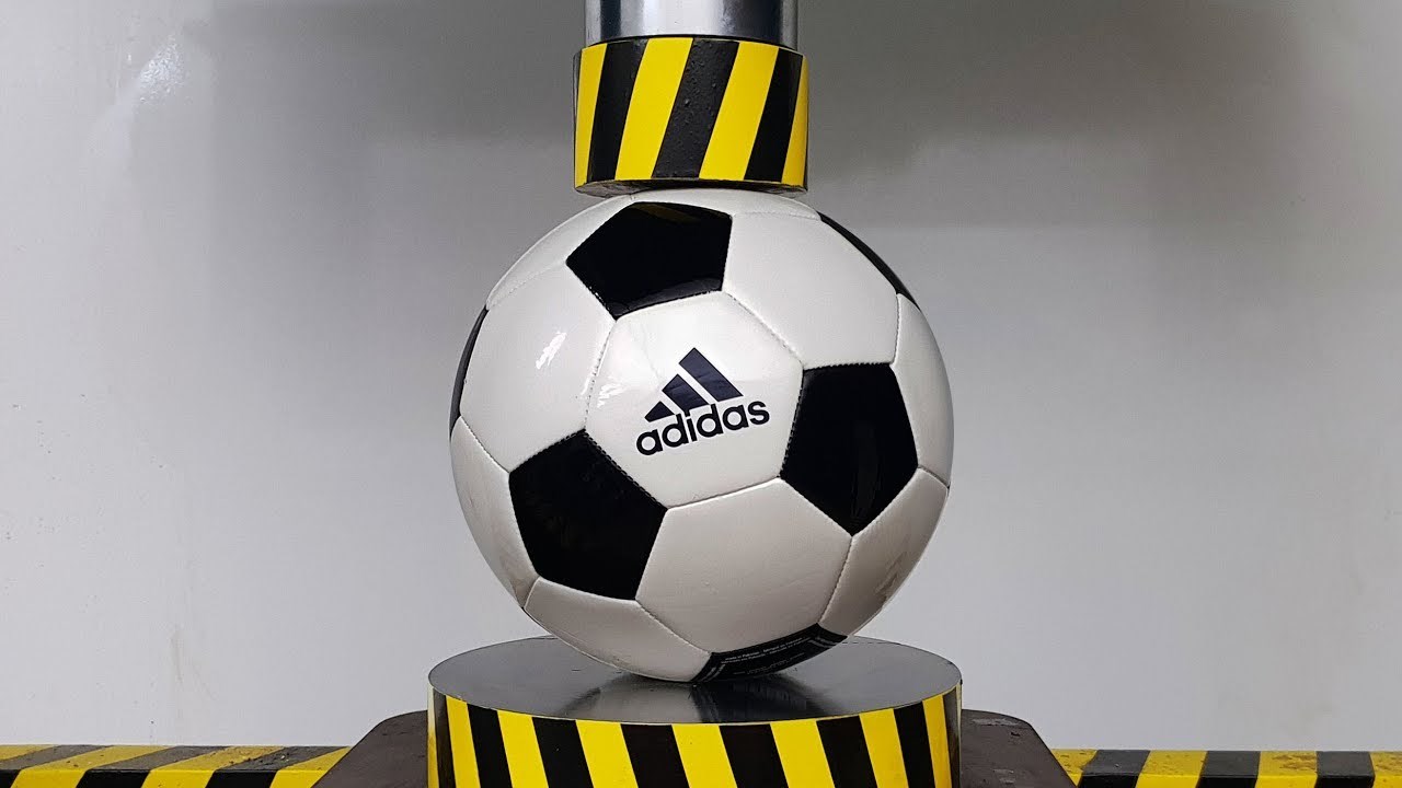 EXPERIMENT HYDRAULIC PRESS 100 TON vs SOCCER BALL