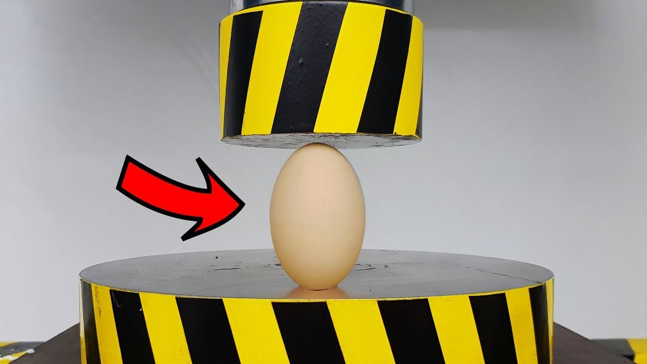 EXPERIMENT HYDRAULIC PRESS 100 TON vs EGG
