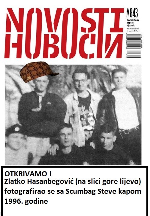 Hasanbegović fotografiran sa Scumbag Steve kapom