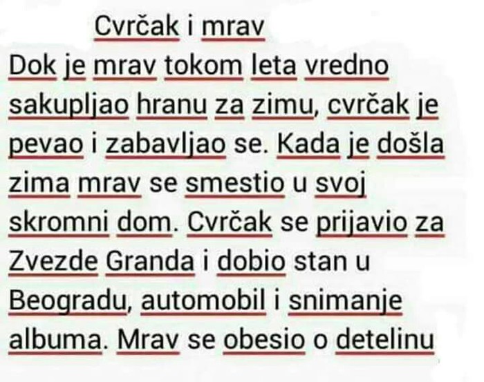 E moj mravu!