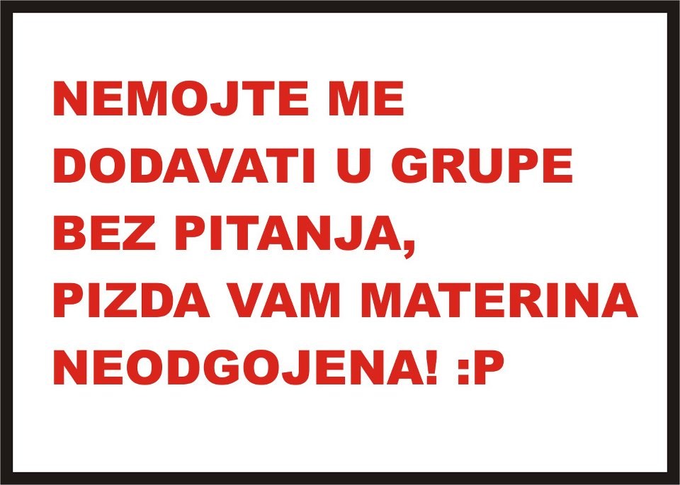 Mrzim Facebook grupe!