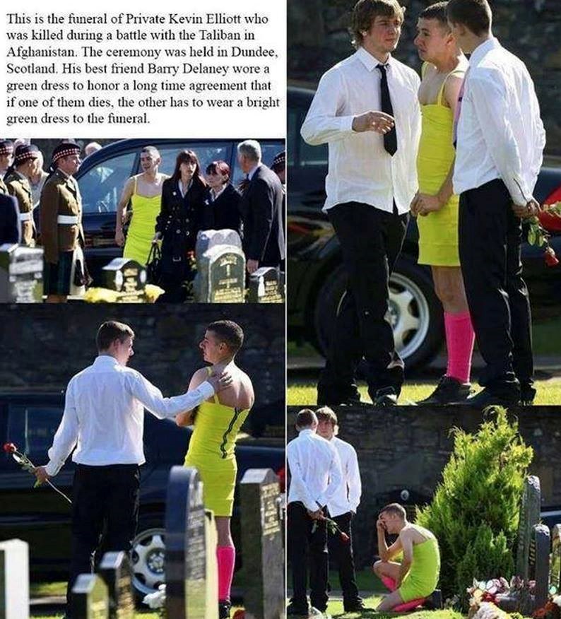 Zauvijek vjeran: Nosio je kričavo zelenu haljinu na sprovodu, razlog će vam slomiti srce