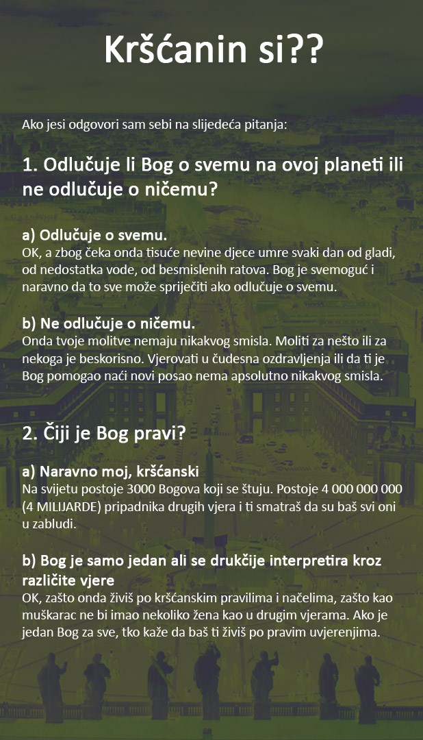 Vjernik si? Zapitaj se ima li to logike