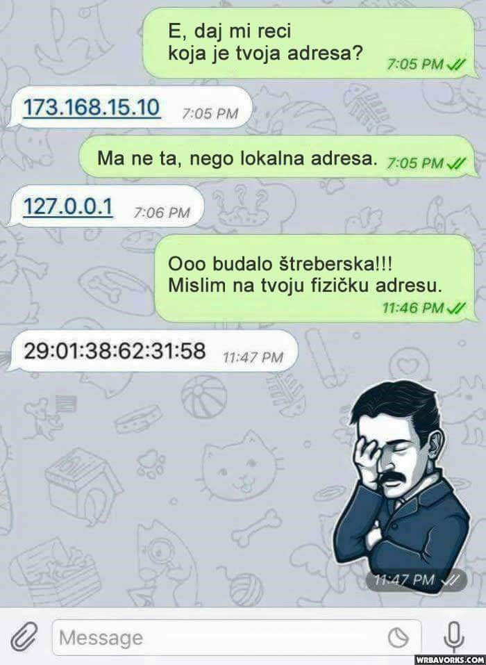 Problemi danas kada nekom daješ adresu