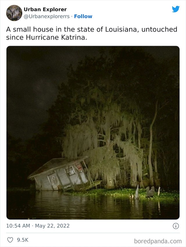 12. Ova kućica je netaknuta otkad je područje 2005. pogodio uragan Katrina