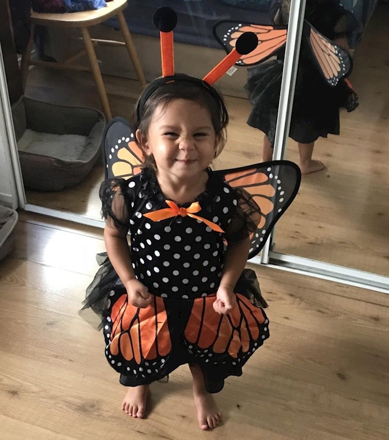 13. Ovako je reagirala nakon što se vidjela u kostimu, mali šećer! 🥰