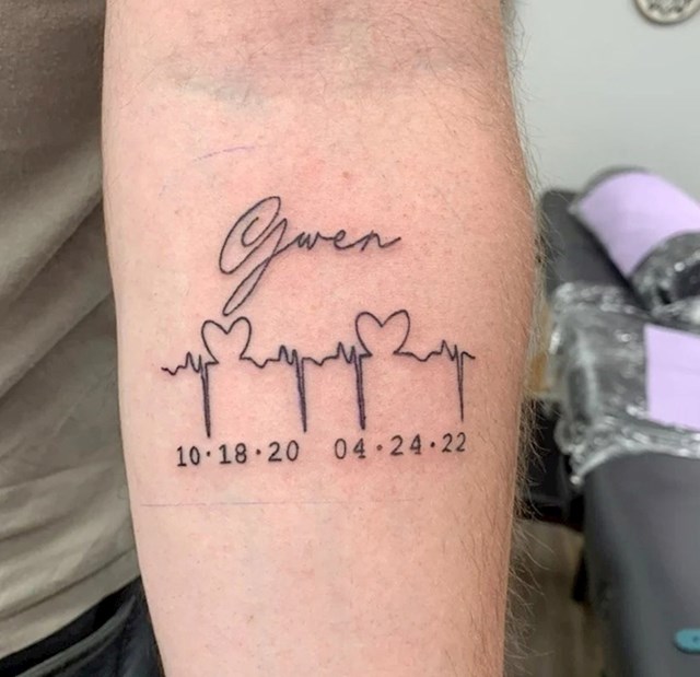 Otac je odlučio napraviti tetovažu u uspomenu na prerano izgubljenu kćer
