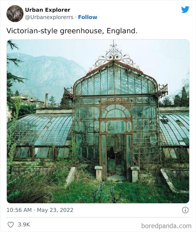 29. Napušten staklenik u viktorijanskom stilu u Engleskoj
