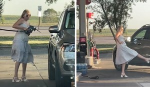 Video ove žene na benzinskoj postao je hit na internetu, čim pogledate bit će vam jasno zašto
