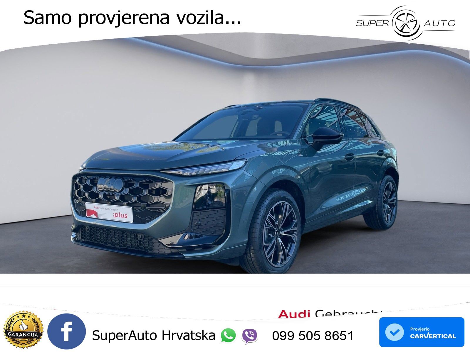 Audi Q3 2.0 TDI Aut. S line 150 KS, ACC+LED+KAM+GR SJED+VIRT