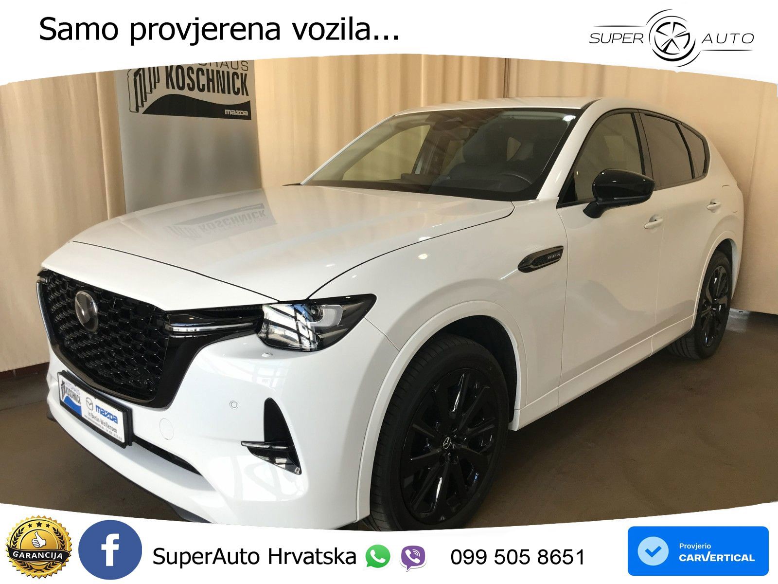 Mazda CX-60 3.3 e-Skyactiv Aut. Homura 254 KS, PANO+360+ACC+GR SJED+KEY++LANE