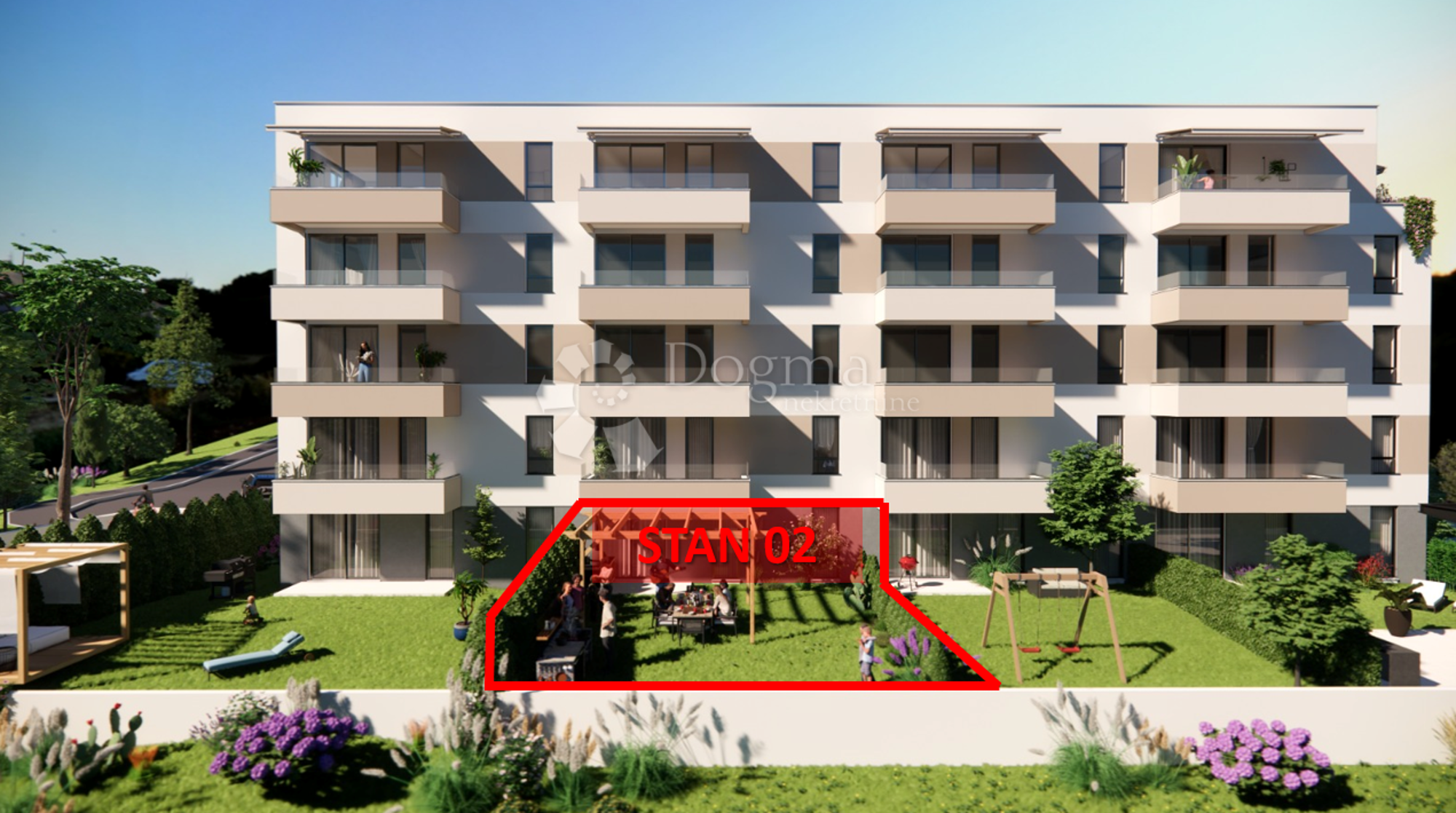 Novogradnja Vidikovac - 2S+DB, 56 m2, prizemlje sa vrtom (S02)